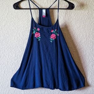 Embroidered over top